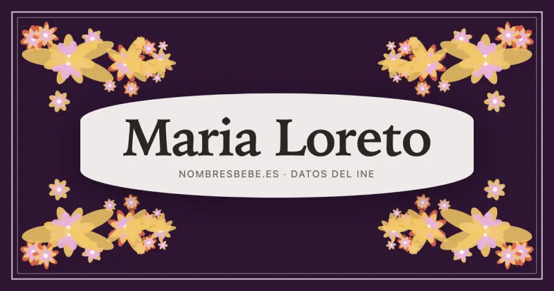 Maria Loreto, en una estampa ornamental de nombresbebe.es