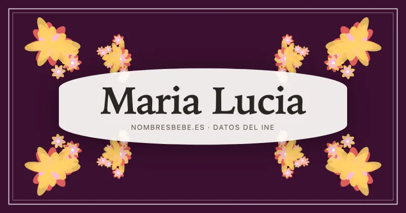 Maria Lucia, en una estampa ornamental de nombresbebe.es