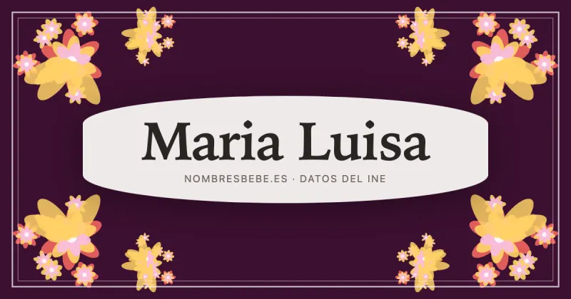 Maria Luisa, en una estampa ornamental de nombresbebe.es