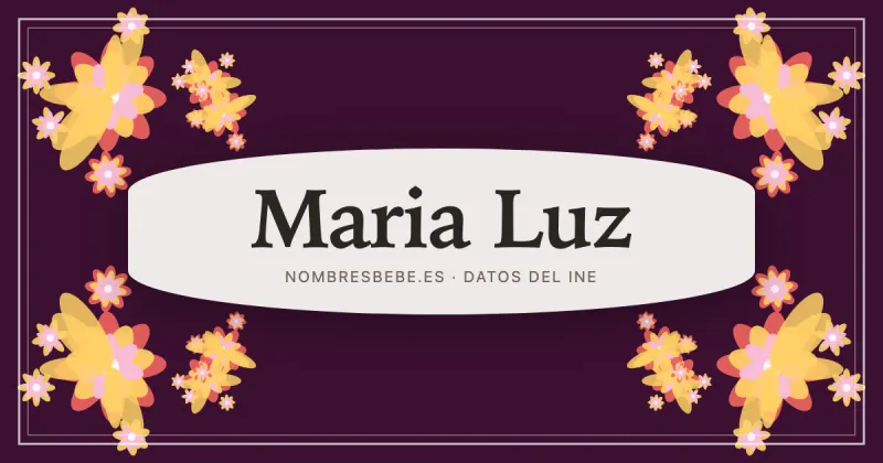 Maria Luz, en una estampa ornamental de nombresbebe.es