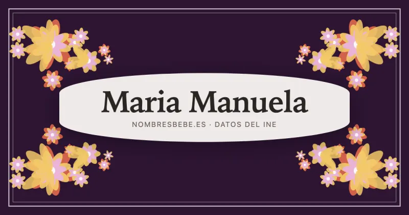 Maria Manuela, en una estampa ornamental de nombresbebe.es