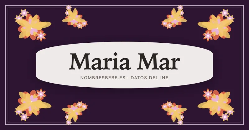 Maria Mar, en una estampa ornamental de nombresbebe.es