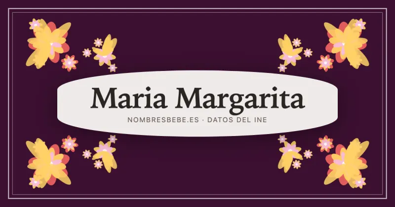 Maria Margarita, en una estampa ornamental de nombresbebe.es