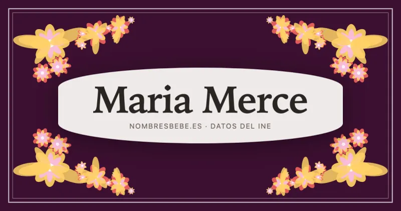 Maria Merce, en una estampa ornamental de nombresbebe.es