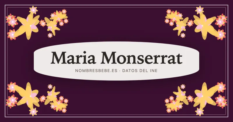 Maria Monserrat, en una estampa ornamental de nombresbebe.es