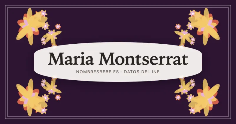 Maria Montserrat, en una estampa ornamental de nombresbebe.es