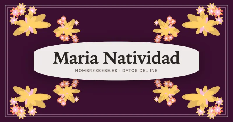 Maria Natividad, en una estampa ornamental de nombresbebe.es