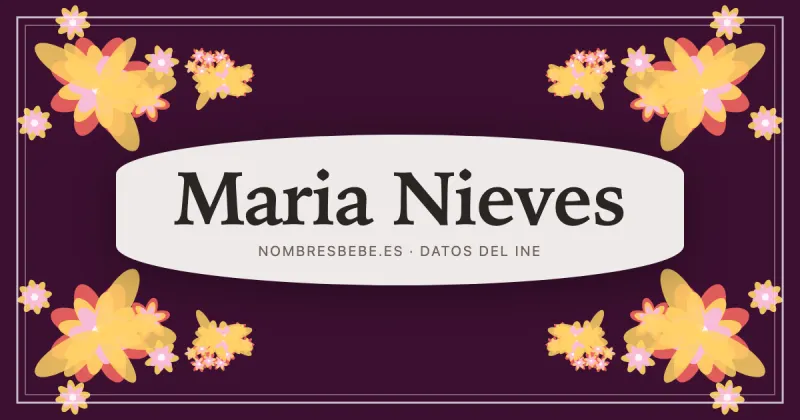 Maria Nieves, en una estampa ornamental de nombresbebe.es