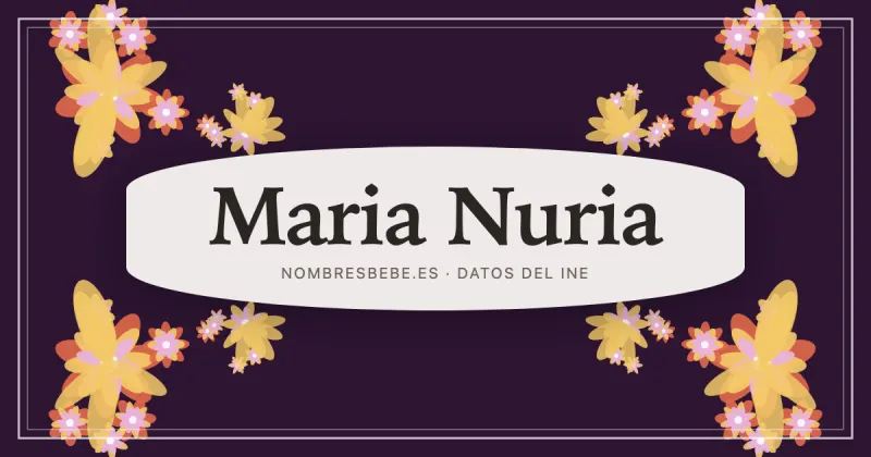 Maria Nuria, en una estampa ornamental de nombresbebe.es