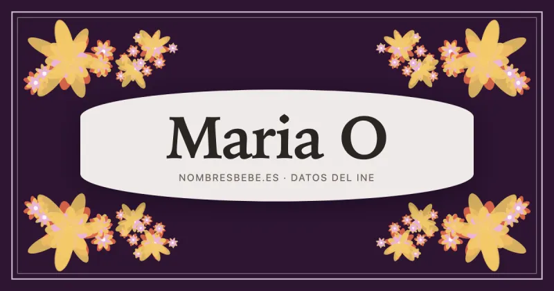 Maria O, en una estampa ornamental de nombresbebe.es