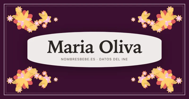 Maria Oliva, en una estampa ornamental de nombresbebe.es
