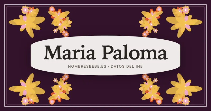 Maria Paloma, en una estampa ornamental de nombresbebe.es