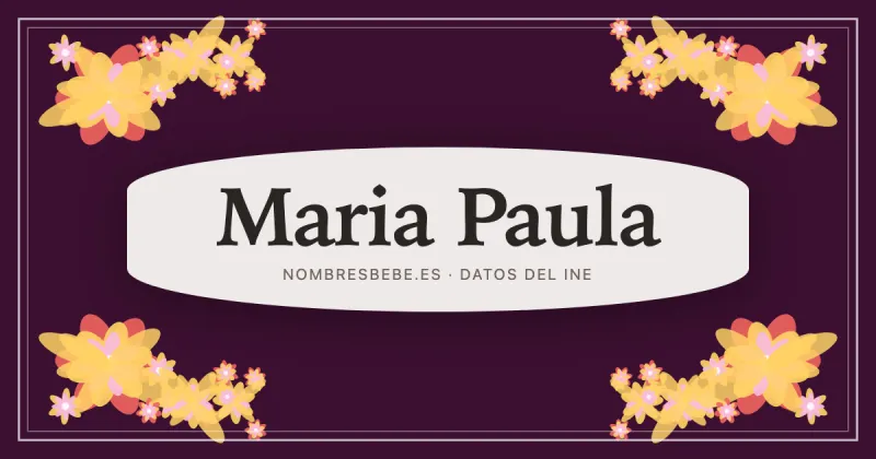 Maria Paula, en una estampa ornamental de nombresbebe.es