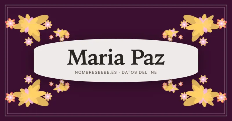 Maria Paz, en una estampa ornamental de nombresbebe.es