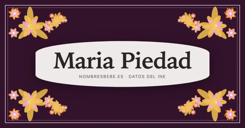 Maria Piedad, en una estampa ornamental de nombresbebe.es