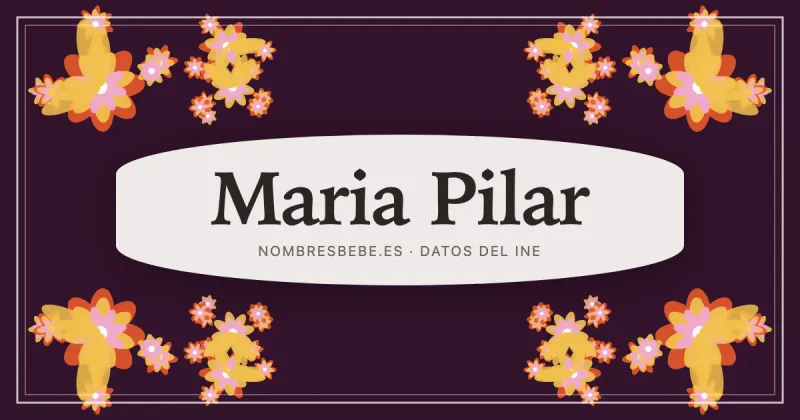 Maria Pilar, en una estampa ornamental de nombresbebe.es