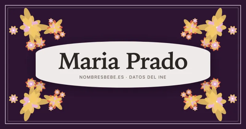 Maria Prado, en una estampa ornamental de nombresbebe.es