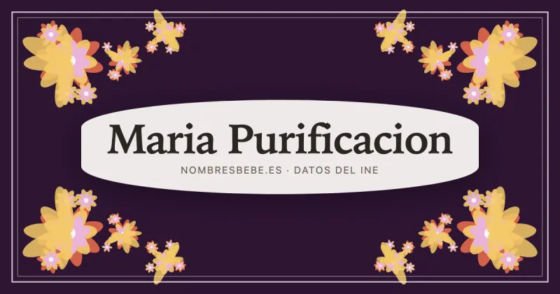 Maria Purificacion, en una estampa ornamental de nombresbebe.es