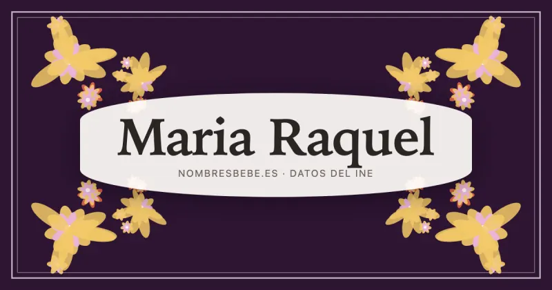 Maria Raquel, en una estampa ornamental de nombresbebe.es