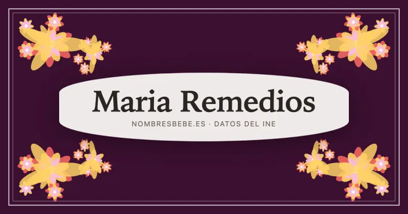 Maria Remedios, en una estampa ornamental de nombresbebe.es