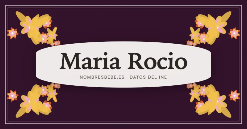 Maria Rocio, en una estampa ornamental de nombresbebe.es