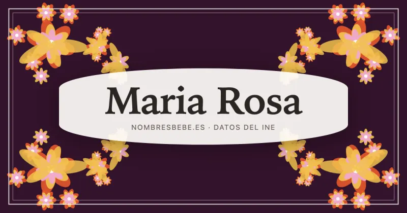Maria Rosa, en una estampa ornamental de nombresbebe.es