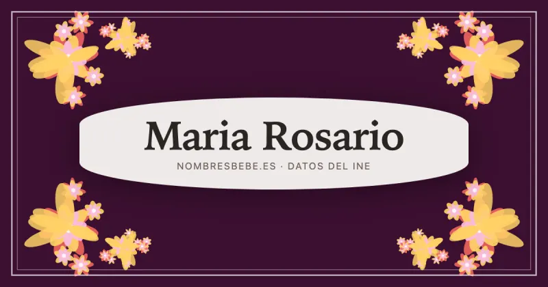 Maria Rosario, en una estampa ornamental de nombresbebe.es