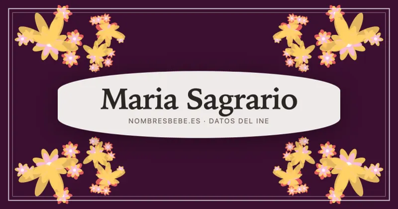 Maria Sagrario, en una estampa ornamental de nombresbebe.es