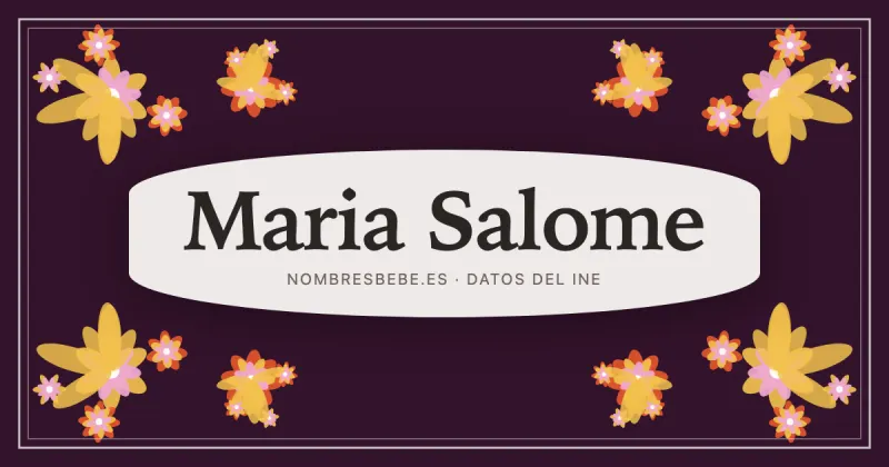 Maria Salome, en una estampa ornamental de nombresbebe.es