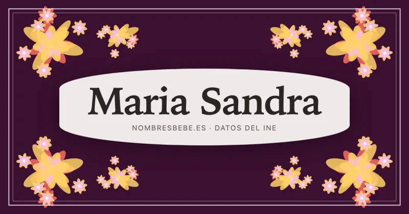 Maria Sandra, en una estampa ornamental de nombresbebe.es
