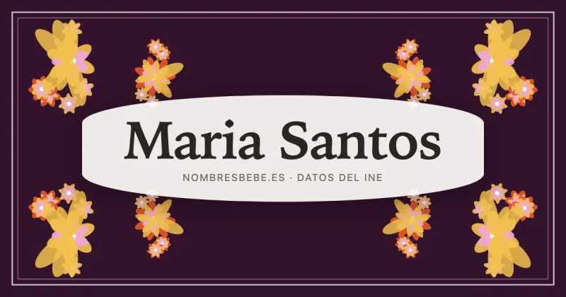 Maria Santos, en una estampa ornamental de nombresbebe.es