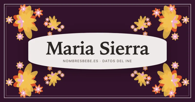 Maria Sierra, en una estampa ornamental de nombresbebe.es