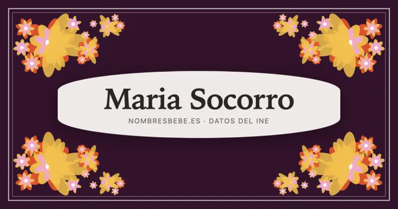 Maria Socorro, en una estampa ornamental de nombresbebe.es