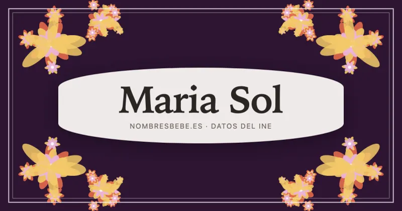Maria Sol, en una estampa ornamental de nombresbebe.es
