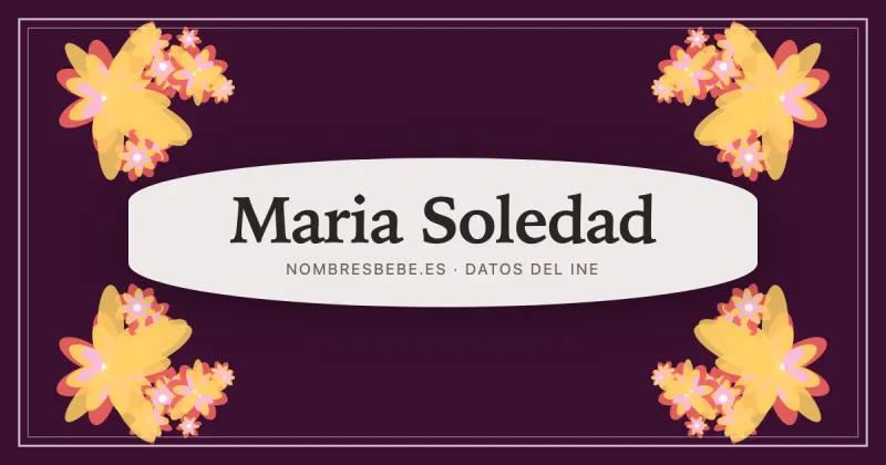 Maria Soledad, en una estampa ornamental de nombresbebe.es