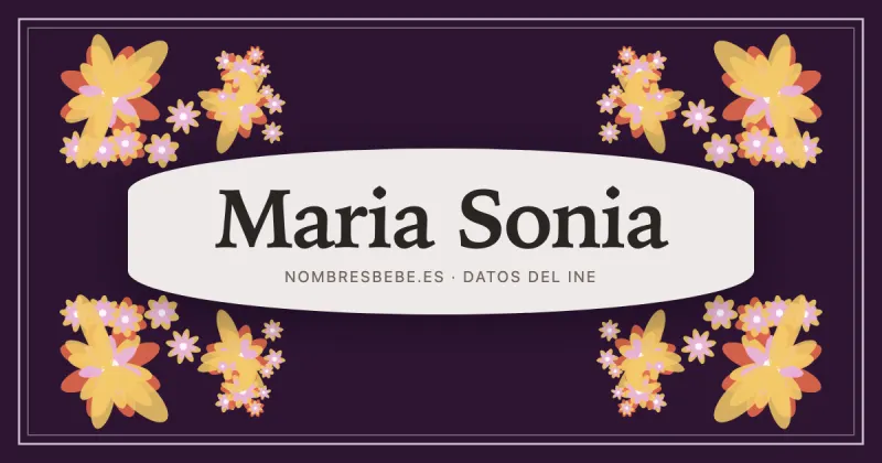 Maria Sonia, en una estampa ornamental de nombresbebe.es