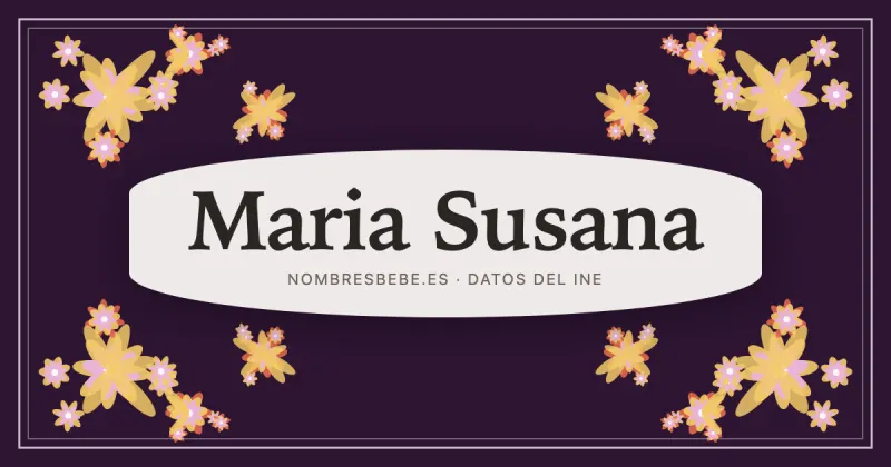 Maria Susana, en una estampa ornamental de nombresbebe.es