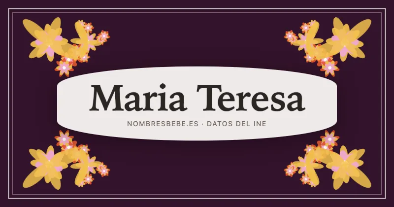 Maria Teresa, en una estampa ornamental de nombresbebe.es