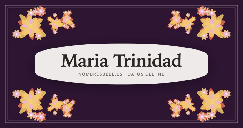 Maria Trinidad, en una estampa ornamental de nombresbebe.es