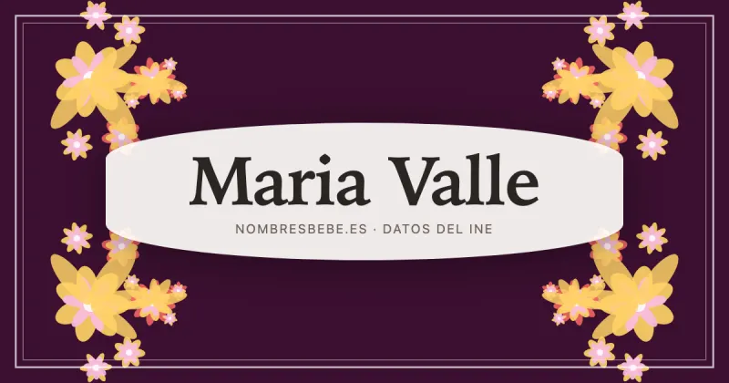 Maria Valle, en una estampa ornamental de nombresbebe.es