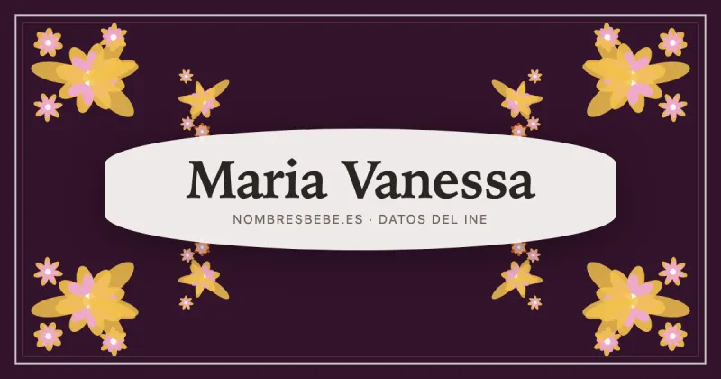 Maria Vanessa, en una estampa ornamental de nombresbebe.es
