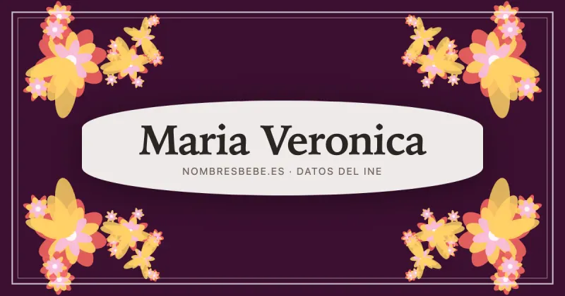 Maria Veronica, en una estampa ornamental de nombresbebe.es