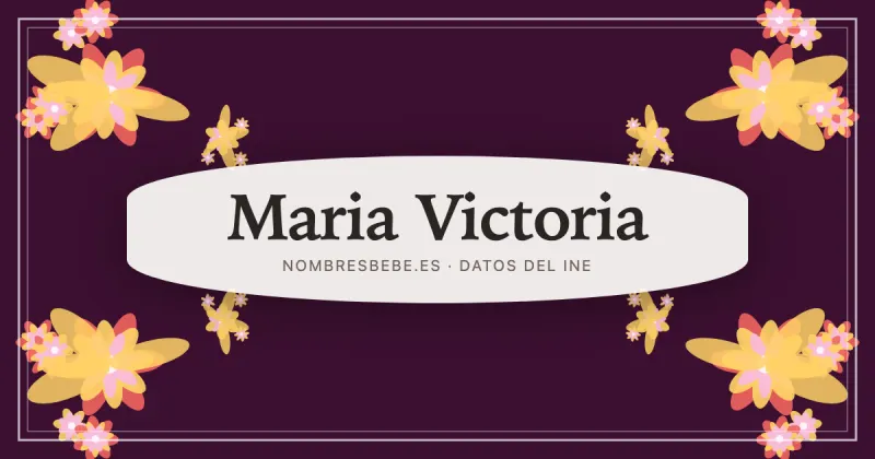 Maria Victoria, en una estampa ornamental de nombresbebe.es