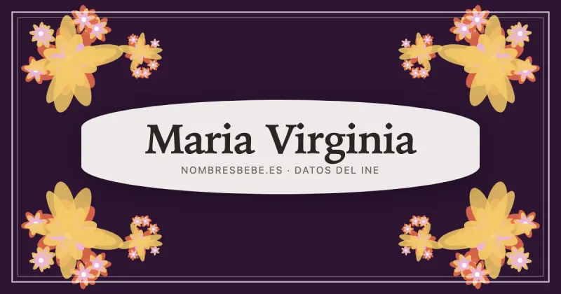 Maria Virginia, en una estampa ornamental de nombresbebe.es