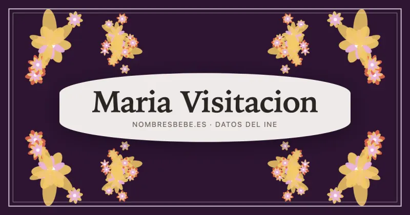 Maria Visitacion, en una estampa ornamental de nombresbebe.es