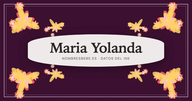 Maria Yolanda, en una estampa ornamental de nombresbebe.es