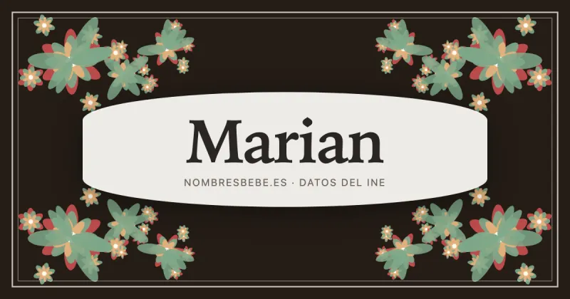 Marian, en una estampa ornamental de nombresbebe.es