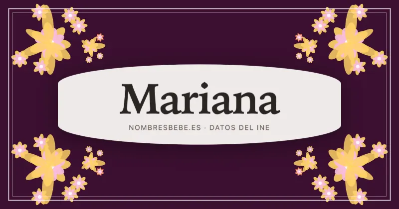 Mariana, en una estampa ornamental de nombresbebe.es