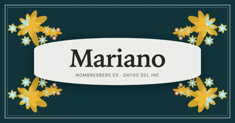 Mariano, en una estampa ornamental de nombresbebe.es