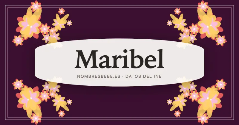 Maribel, en una estampa ornamental de nombresbebe.es